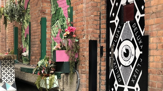 A view of the Deluxx Fluxx entrance in Detroit's most popular alley, The Belt.
