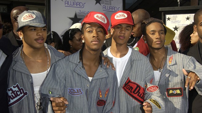 So much promise, and so much Von Dutch. B2K's appearance at the 3rd annual BET awards in 2003.