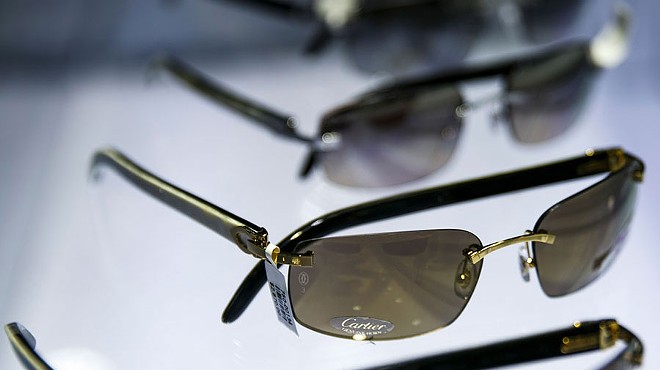 Cartier sunglasses on display at Optica at Somerset Collection.