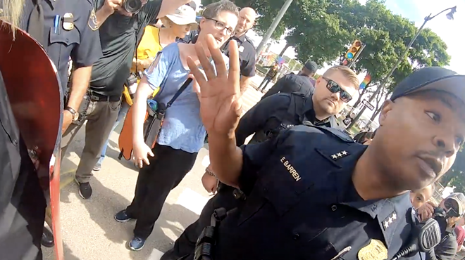 Video shows neo-Nazis push woman at Detroit Pride