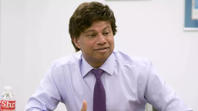 Shri Thanedar at Metro Times' office.