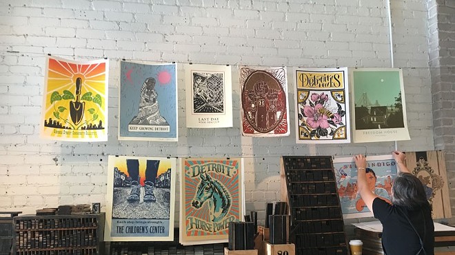Detroit printing press to display poster series to benefit local nonprofits at Scarab Club