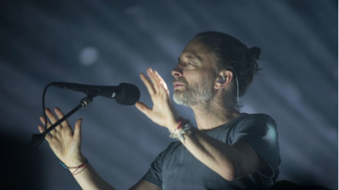 Thom Yorke during Radiohead's 2018 performance at LCA.