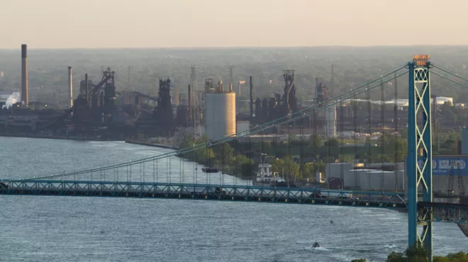 Pollution and smokestacks in Southwest Detroit.