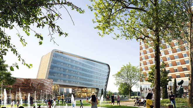A rendering of U-M’s Center for Innovation, which is planned for downtown Detroit’s “fail jail” site.