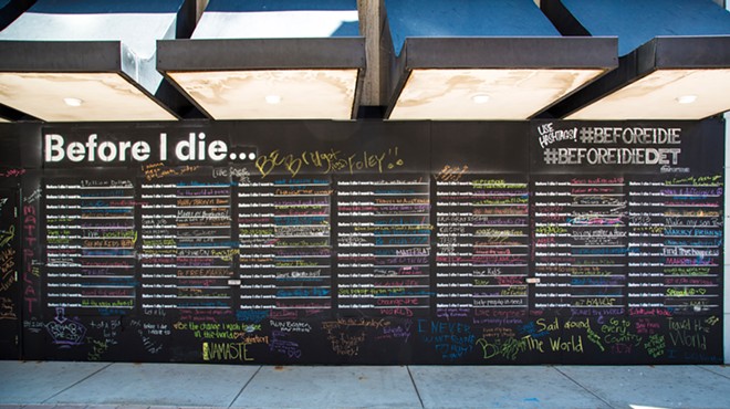 What's up with Detroit's 'Before I Die' chalkboard