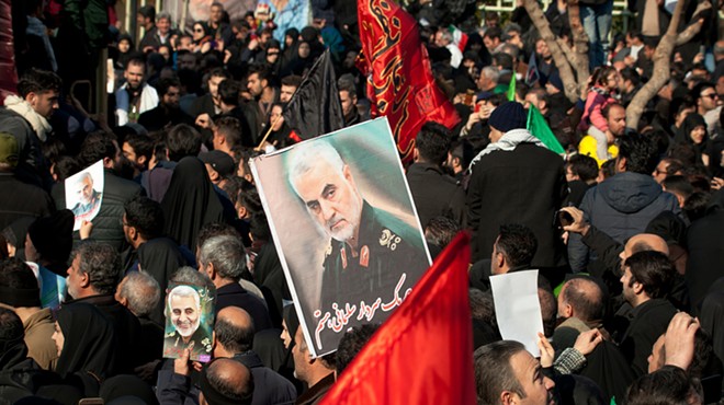 Photo from the funeral of Qassem Soleimani in Tehran.