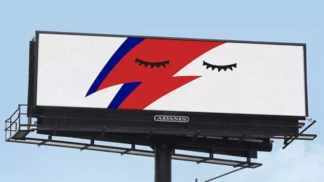 Image: Locals pay tribute to David Bowie through billboards