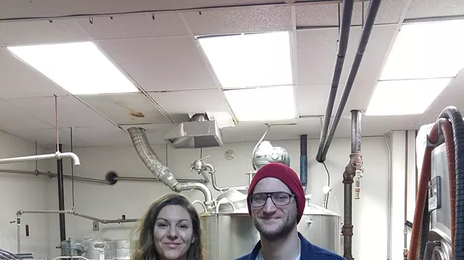 Traffic Jam head brewer Chelsea Piner and assistant brewer Brad Dyer