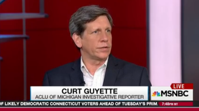 Curt Guyette appeared in-studio this week with Rachel Maddow to talk Flint.