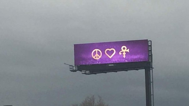 Billboard showing love for Prince