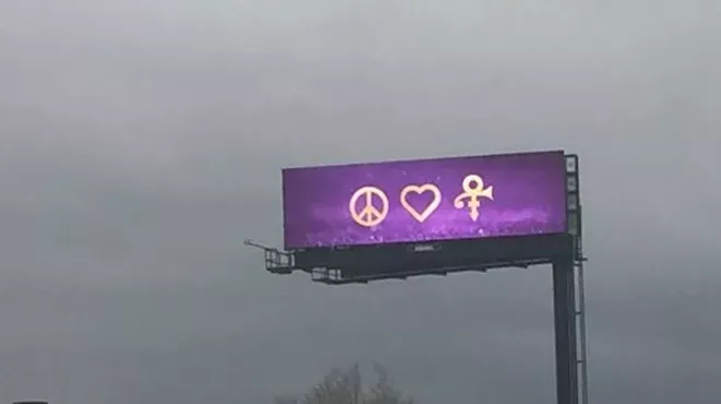 Billboard showing love for Prince