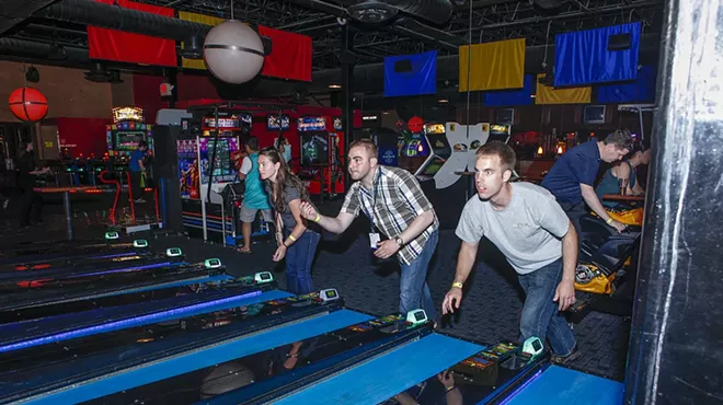 Skee ball is just one of the many games at Lucky Strike.