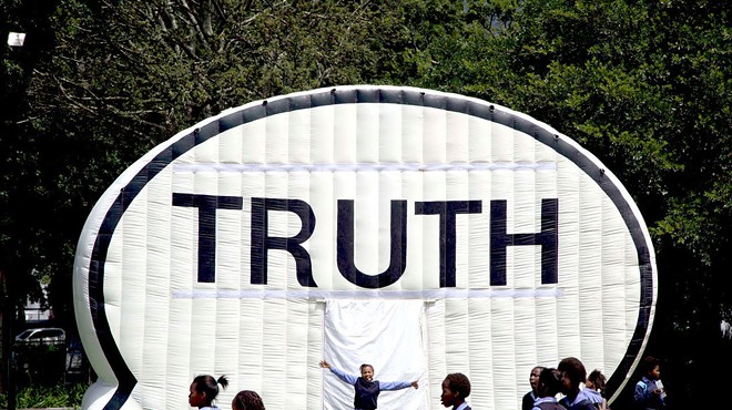 Speak your truth inside an inflatable speech bubble this summer