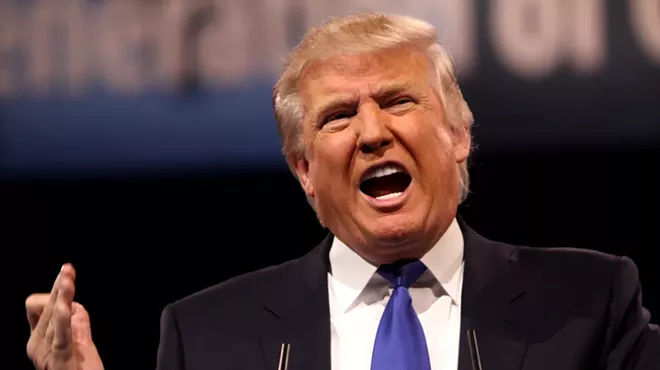 Image: Trump jokes about Clinton assassination, as Detroit Economic Club apologizes for protesters