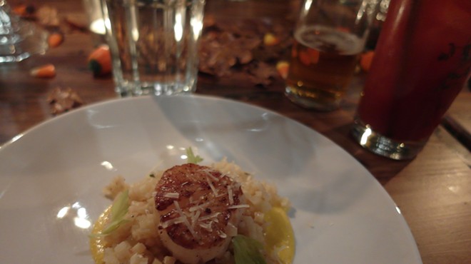 Celeriac and parsnip risotto by chef Michael Barrera.