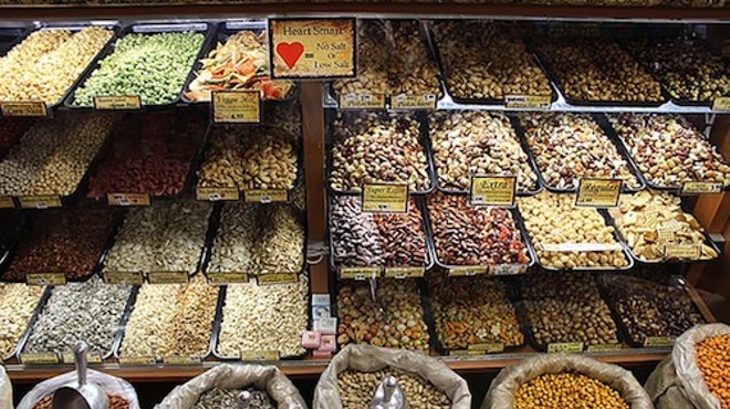 Hashem Nuts in Dearborn is just one of about 100 food businesses on Warren Avenue in Dearborn.