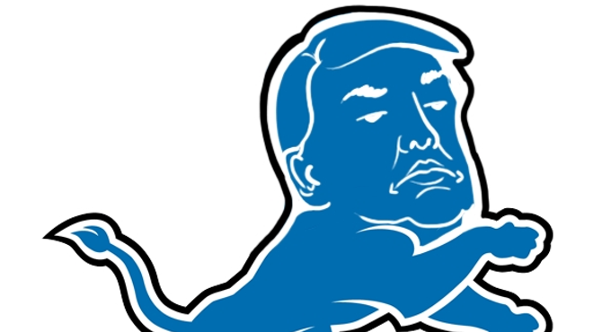 This Lions logo with Trump's face on it will haunt your dreams forever