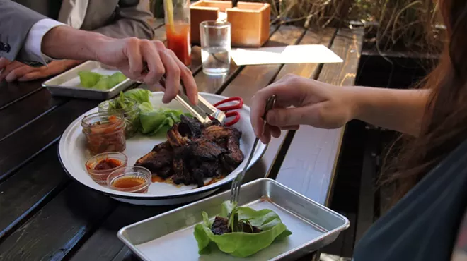 Gochujang, a Korean condiment made from red chiles, rice, fermented soybeans, and salt, adorns a dish at Public House.