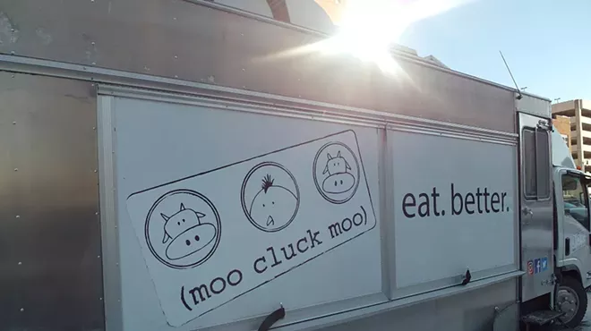 Moo Cluck Moo’s food truck.