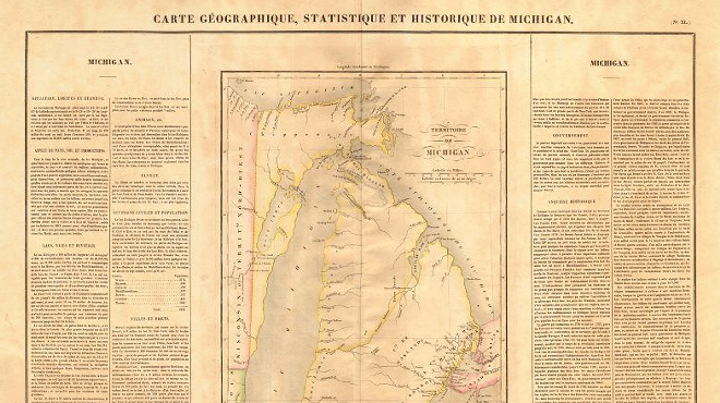 This historical map of Michigan shows what it looked like before statehood