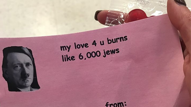 Image: Anti-semitic Valentine's Day card distributed at CMU College Republican party