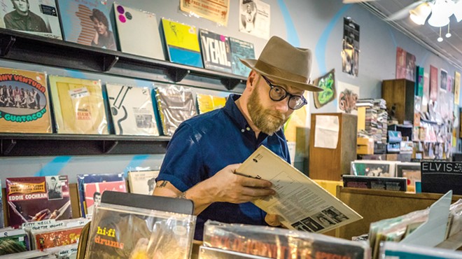 Mike Doughty in Memphis, at the fabulous Goner Records.
