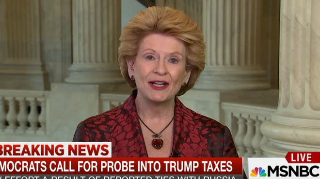Sen. Debbie Stabenow wants to see Trump's tax returns now, please