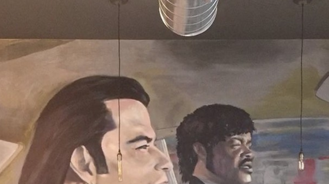 A mural inside Royale With Cheese.