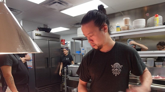 The Peterboro's chef de cuisine Brion Wong in the kitchen.