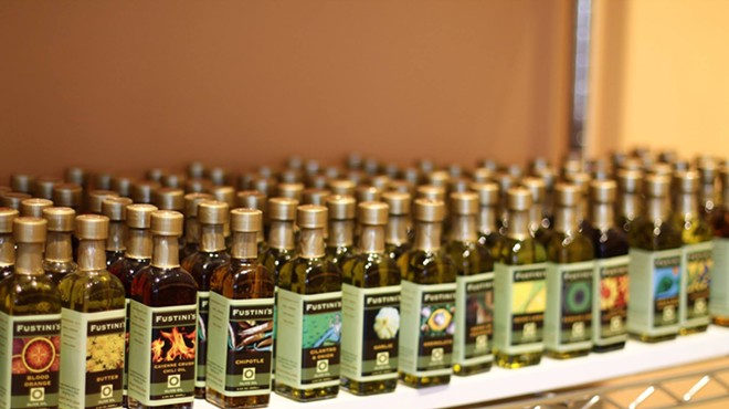 Bottles of olive oil from Fustini’s.