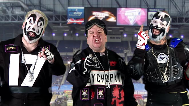 (Left to right) Violent J, J-Webb, and Shaggy 2 Dope as they appear in the new video