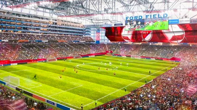 Rendering of Ford Field converted for soccer play.