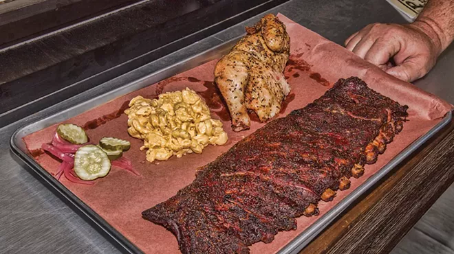 Ribs and chicken from Woodpile.