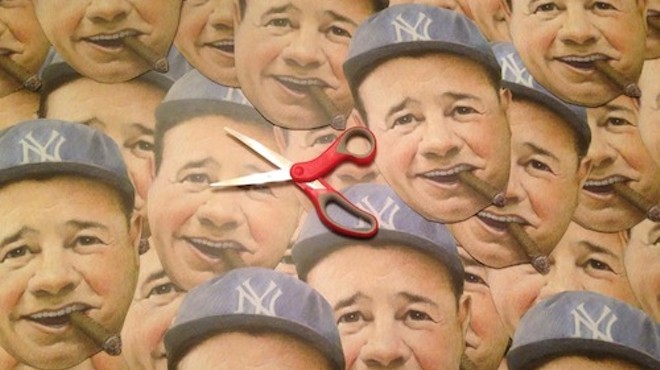 Look at all the Babes: Babe Ruth masks being prepared.