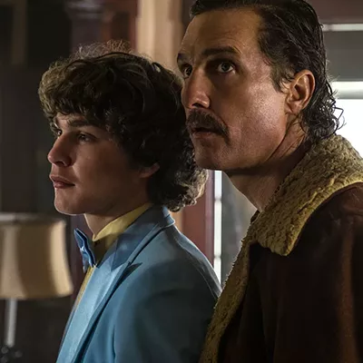 Richie Merritt and Matthew McConaughey play Richard Wershe Jr. and Sr. in White Boy Rick.