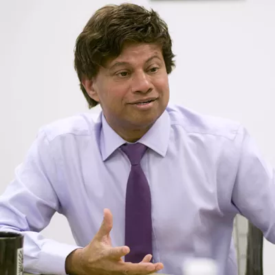Shri Thanedar at Metro Times' office.