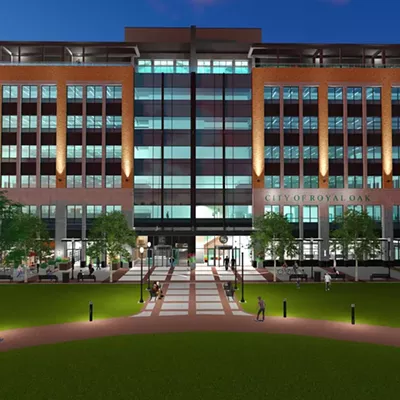 A rendering of the proposed Royal Oak City Center development.