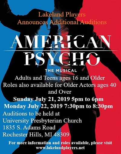 American Psycho: The Musical casting call