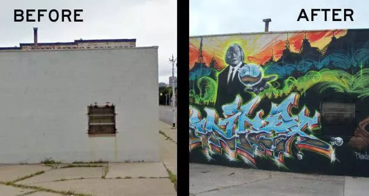 Image: 10 Amazing Before and After Graffiti Murals