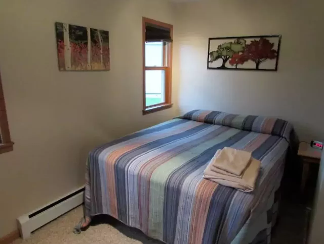 Cadillac, Michigan Average nightly rate: $127 With the ability to accommodate a large crowd or a couple, this cottage is the perfect family-friendly environment. The quiet location sits directly behind the lake on a relaxing deck that allows you experience the calm surroundings with ease. 