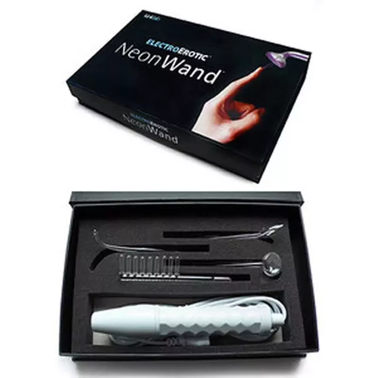 ELECTRO PLAY WAND BY KINKLAB .......... A state-of-the art electro-stimulation device perfect for seasoned pros as well as new users. Get one for Grandma this Christmas.