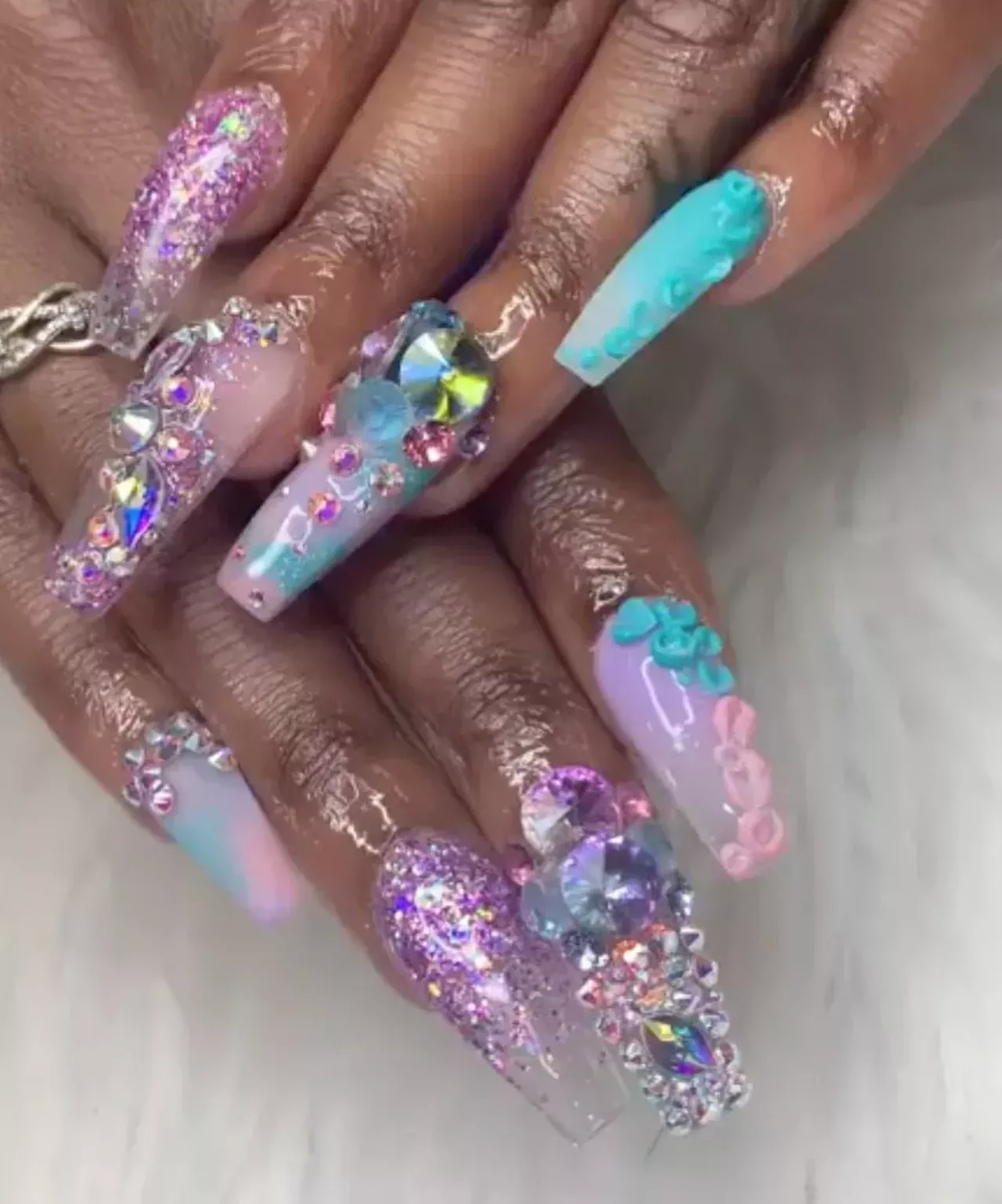 Kei Nail&#146;d It @kei_nailedit 7233 E. Nine Mile Rd., Warren Aside from Kei's detailed acrylics full of color and accessories, she also created Klaws Luxe Express Sets which are press-on nail sets people can buy and customize if they would like. Appointments can be booked through the link located in her Instagram bio. Photo via Kei Nail&#146;d It / Instagram 