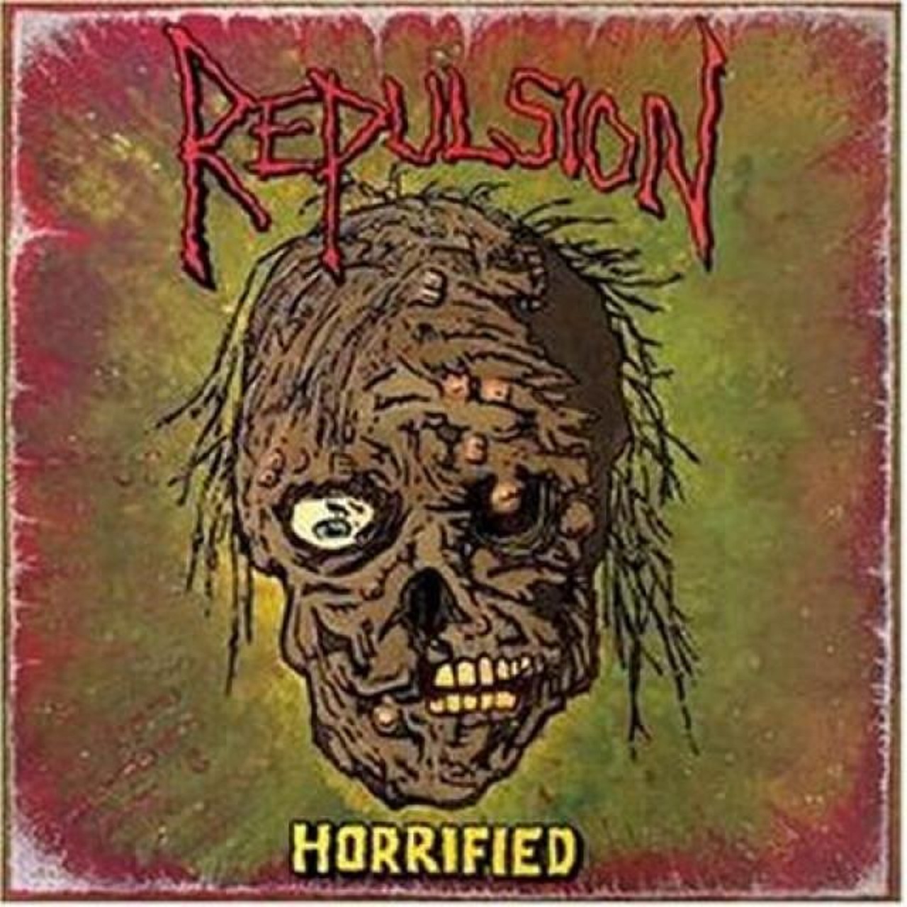 Repulsion
“The Stench of Burning Death”
A massively influential grindcore/death metal band from Flint, Repulsion prided themselves on vile imagery and disturbing lyrics. The band formed in ’84, and would cover tunes by bands like Slayer and Metallica in the early days. They soon found their own poetic niche though. This little ditty contains the lines, “Eating flesh to stay alive – Cannibals, Decaying bodies everywhere - Smell the stench, Burning bodies lay in mess - Foul gore, Radiation burns your lungs - Rabid death.” 
EVERYBODY SING ALONG!