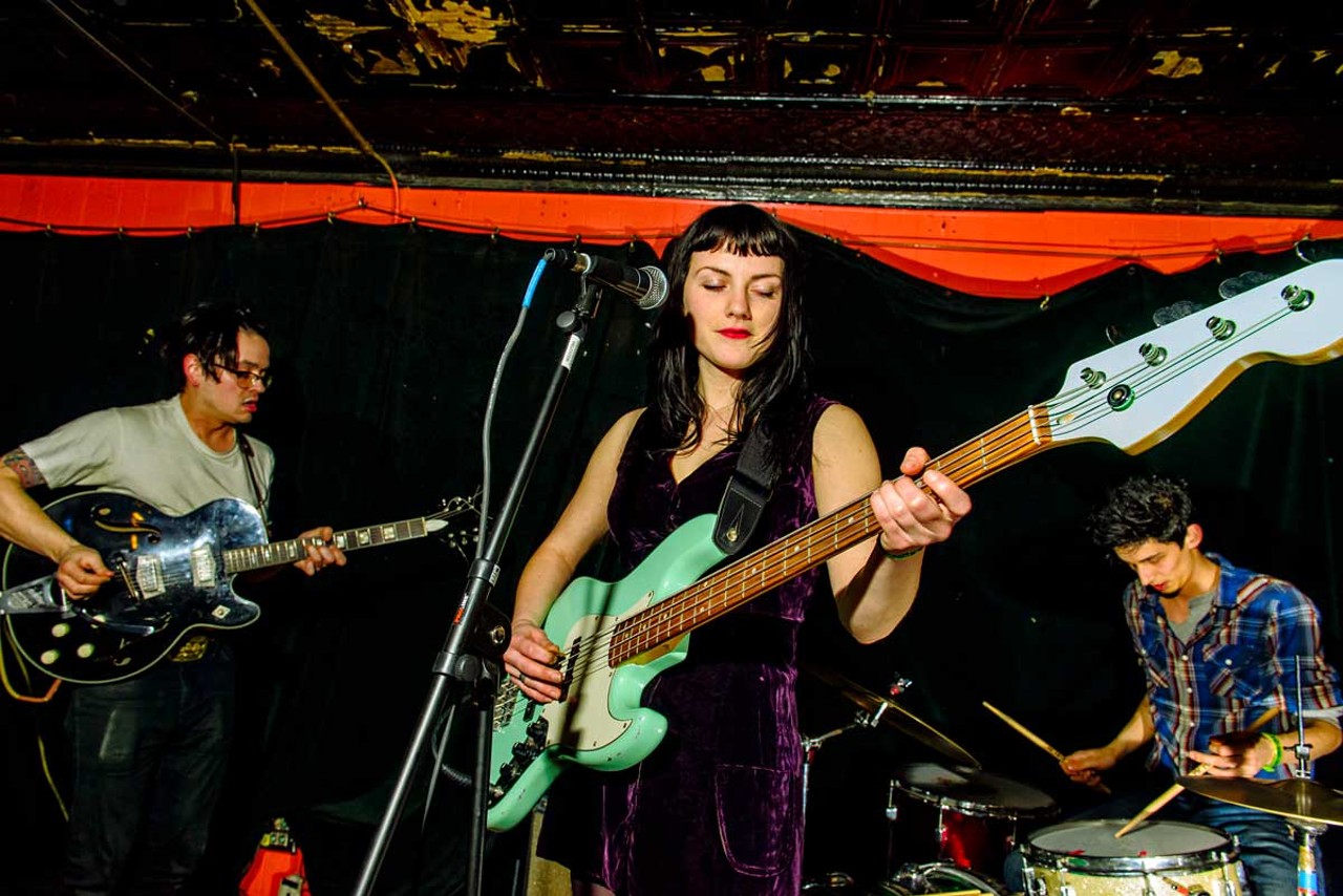 Prude Boys
Bumbo’s (Friday, 12:15 a.m.) A power trio of Hamtramck favorites, led by the enthralling vibrato-curled lead vocals of Caroline Thornbury, blending riffy indie-rock and melodic punk with indelibly groovy rhythms that you could either dance to or swoon to — your choice!