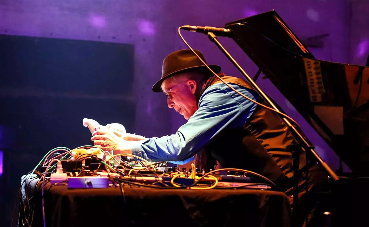 Saturday, 5/20 Rhys Chatham, Shells @UFO Factory Here&#146;s an event many have been waiting months for. We don&#146;t know if the 63-year-old musical innovator, who&#146;s perhaps best known for corralling guitar armies that can number up to 200 people, will be playing guitar tonight, or trumpet &#151; or perhaps something else entirely. The provided photo seems to show the guy performing with a mess of effects. Chatham is known for fusing &#147;the overtone-drenched minimalism of John Cale and Tony Conrad with the relentless, elemental fury of the Ramones,&#148; to quote from his press release. His layered work is just exceptional, especially his looped and processed solo trumpet performances. Do not miss this. Doors at 9 p.m.; 2110 Trumbull Ave., Detroit; ufofactory.com; $12 in advance, $14 cash at the door.