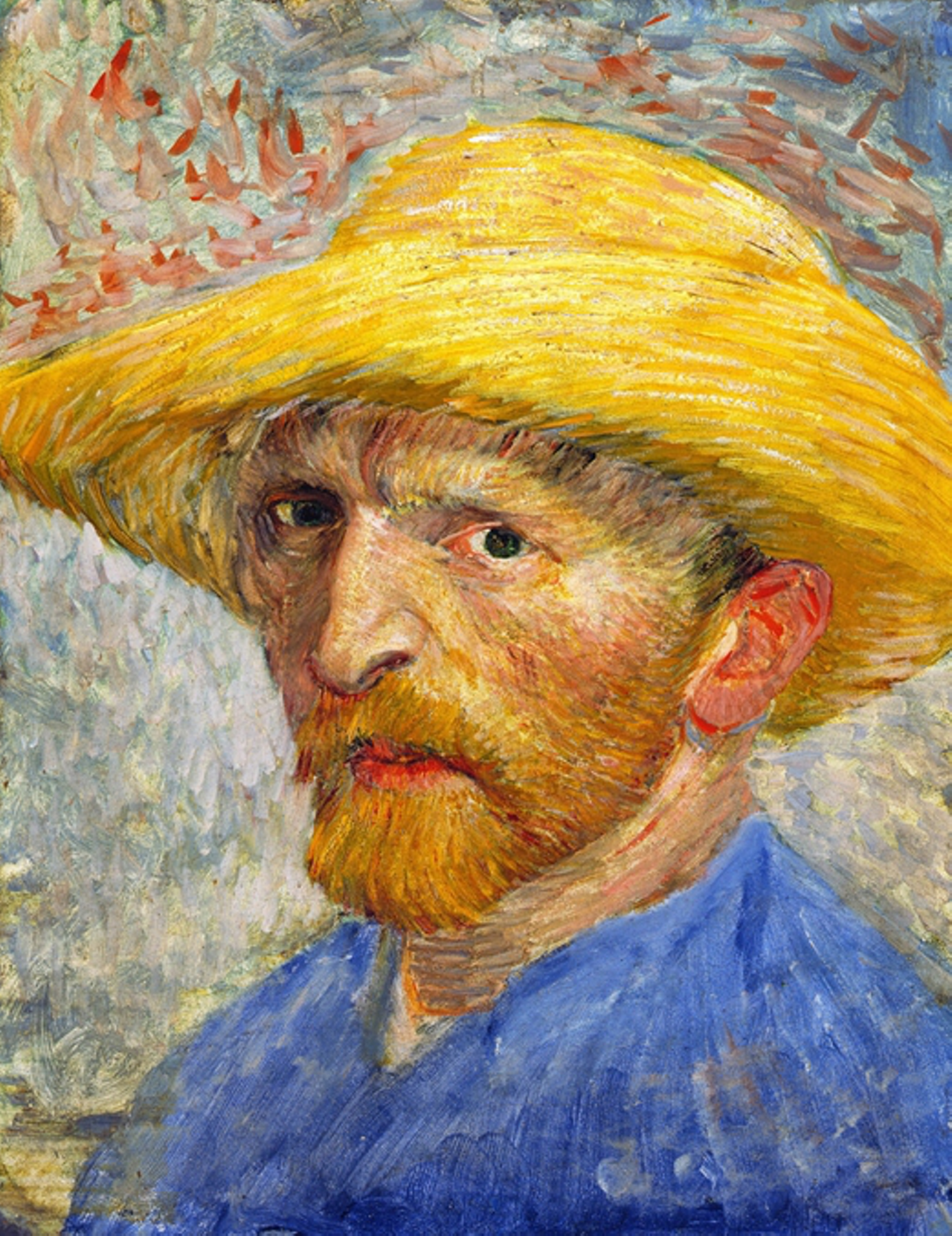 “Self Portrait with Straw Hat” by Vincent Van Gogh: $80M-150M