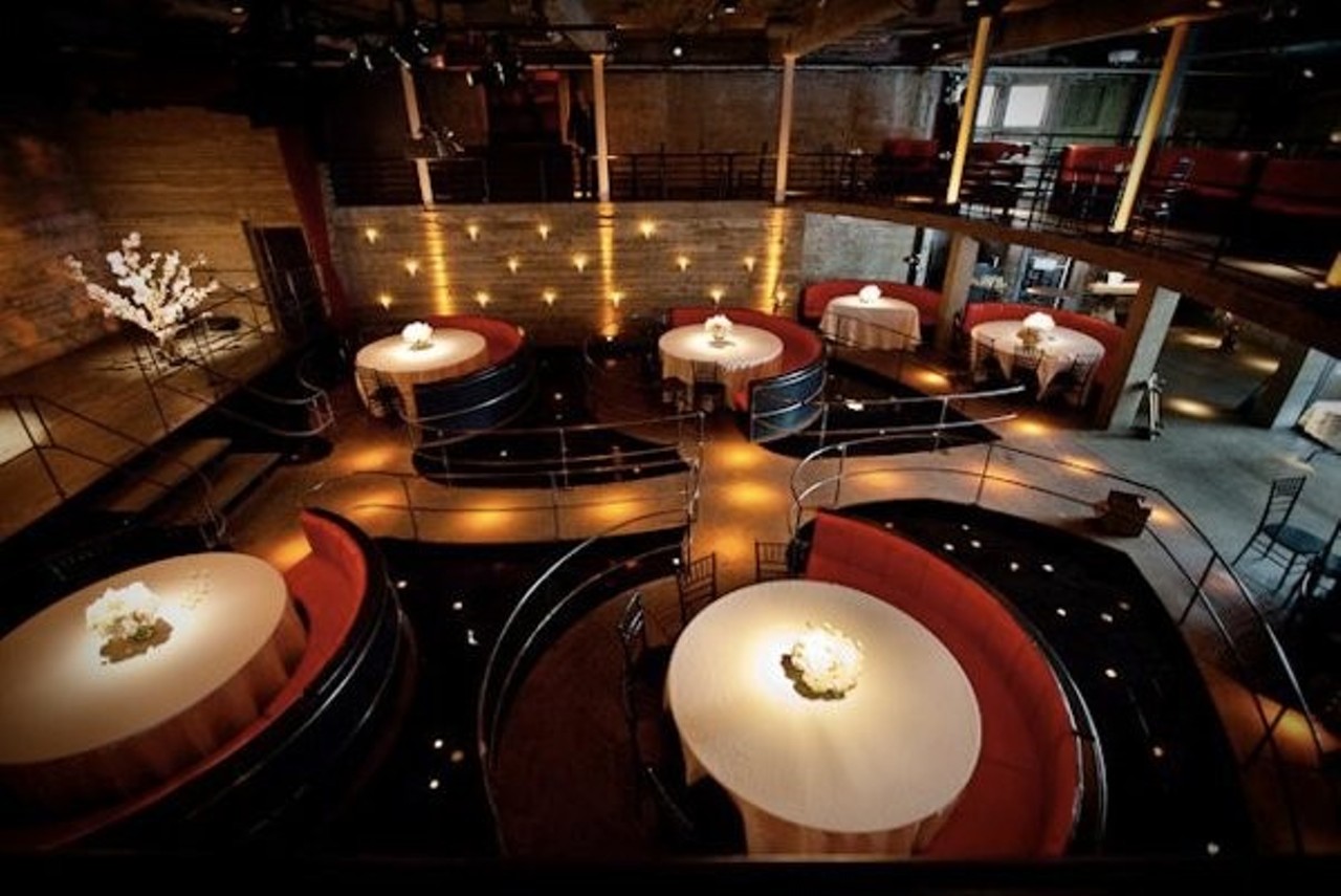 Galapagos Art Space, Highland Park
With mood lighting and seating on top of an indoor lake, this venue is absolutely stunning.