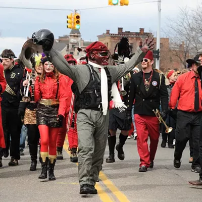 62) Take the Marche du Nain Rouge, and explain to everyone that the red dude isn’t Satan: See, in French, nain rouge means “red dwarf.” Now I know we tend to associate those with skin redder than L. Brooks Patterson with demons, but many argue that the nain rouge is more like an imp or leprechaun than Lucifer. Just with horns and a tail. Frankly, by the time you’ve marched in this costume parade and poured into a nearby bar to drink with revelers, you won’t care anymore. Thought up spontaneously several years ago, this costumed shindig draws droves of young Detroiters hoping to chase the city’s bad times away. Add to their numbers.