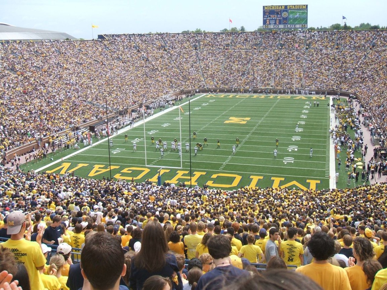 92) See college football at “The Big House”:  Every team in the NCAA has a unique stadium that they call home. The good ones can have such an effect on a game that they’re considered the 12th man on the field. Michigan Stadium fits that bill neatly. This gargantuan stadium, home to the Wolverines, is the largest venue of its kind in college football, cramming in more than 100,000 attendees — and backing up area roads for miles — during every home game since 1975.
